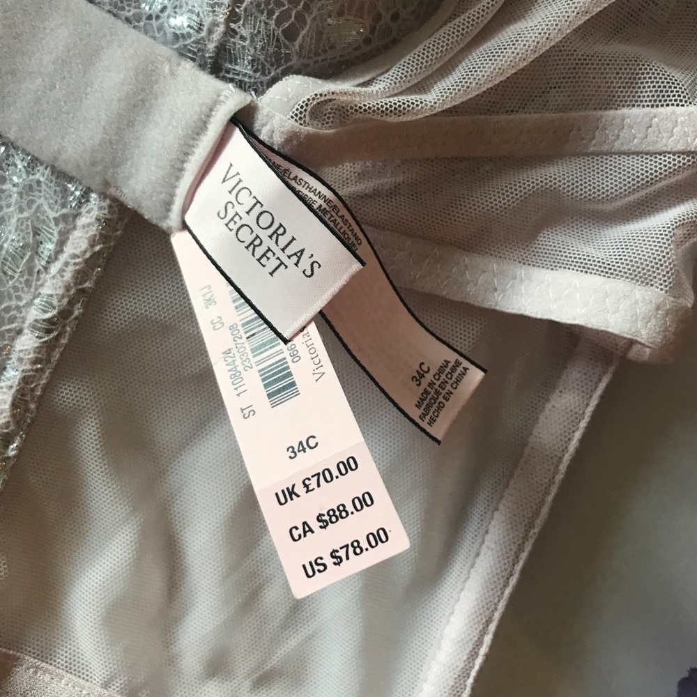 SOLD OUT VS  pink & metallic silver lingerie - Picture 7 of 8